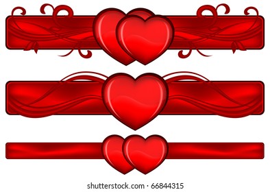 Creative illustration greeting background with heart, Valentines  design element