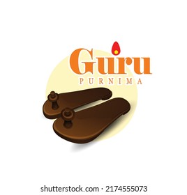 Creative illustration of Guru ji for Guru Purnima, with Hindi text Guru Purnima.