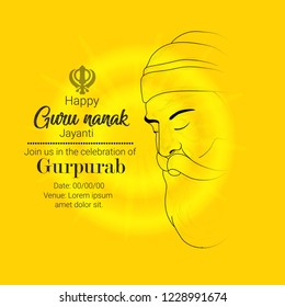 Creative illustration of Guru Nanak Jayanti, Happy Gurpurab, festival of Sikh celebration background with golden temple (prakash utsav) Creative illustration of Guru Nanak Jayanti, Happy Gurpurab, festival of Sikh celebration background with golden temple (prakash utsav)
