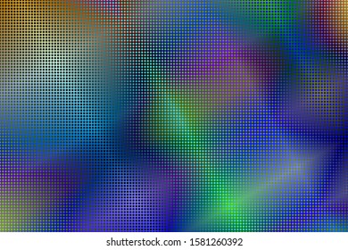 Creative illustration in halftone style with gradient. Abstract colorful background.  Completely new design for your business. Pattern for wallpaper, web page, textures. 90-s style. 