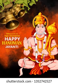Creative illustration of Hanuman Jayanti, celebrates the birth of Lord Sri Hanuman