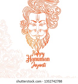 Creative illustration of Hanuman Jayanti, celebrates the birth of Lord Sri Hanuman