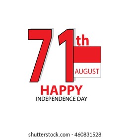 Creative illustration for happy independence day of Indonesia.