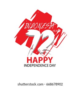 Creative illustration for happy independence day of Indonesia.