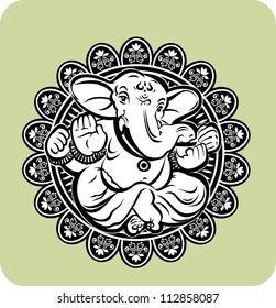 Creative illustration of Hindu Lord Ganesha
