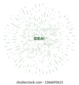 creative illustration of idea word lettering typography. Creative idea concept. Thin line art style design for business idea