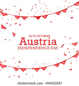 Creative illustration for independence day of Austria.