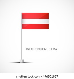 Creative illustration for independence day of Austria.