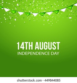 Creative illustration for independence day celebration of pakistan.