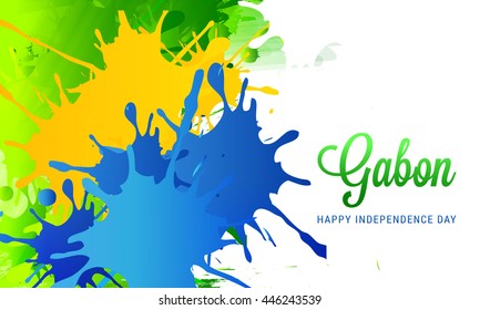 Creative illustration for Independence day of gabon.