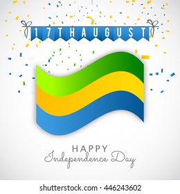 Creative illustration for Independence day of gabon.