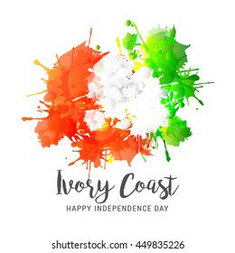 Creative illustration for independence day of ivory coast.