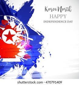 Creative illustration for independence day of Korea north.