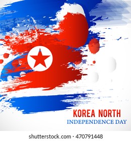Creative illustration for independence day of Korea north.