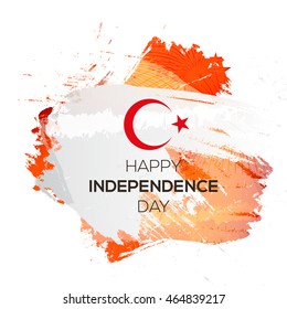 Creative illustration for independence day of Northern Cyprus.