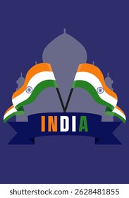 Creative illustration of India flag