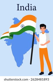 Kreative Illustration der indischen Flagge