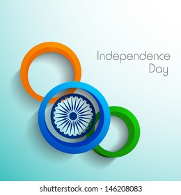 Creative Illustration for Indian Independence Day with tricolors.
