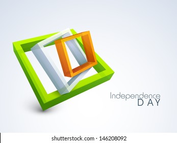 Creative Illustration for Indian Independence Day with tricolors.