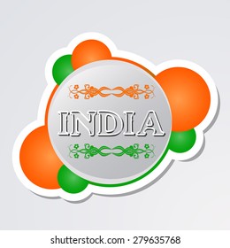 Creative Illustration for Indian Independence Day with tricolors