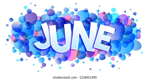 Creative illustration of JUNE word