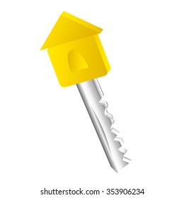  Creative illustration of key, house