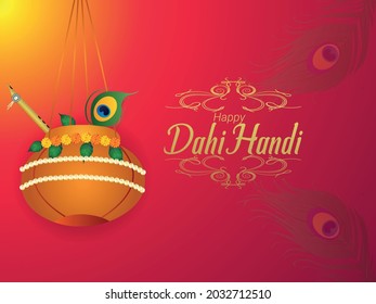 Kreative Illustration von krishna janmashtami-Hintergrund