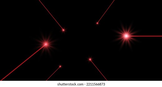 Creative illustration of laser security beam isolated on background. Art design shine light ray. Abstract concept graphic element of glow target flash neon line