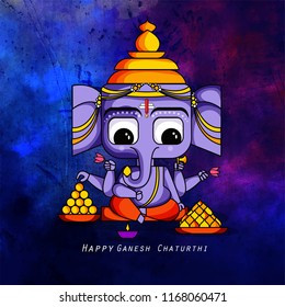 creative illustration of Lord Ganpati on Ganesh Chaturthi with laddu, modak background creative illustration of Lord Ganpati on Ganesh Chaturthi with laddu, modak background