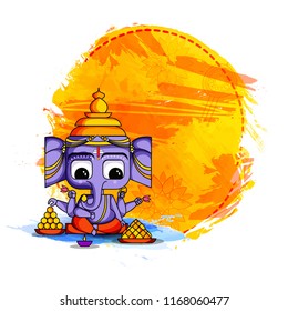 creative illustration of Lord Ganpati on Ganesh Chaturthi with laddu, modak background creative illustration of Lord Ganpati on Ganesh Chaturthi with laddu, modak background