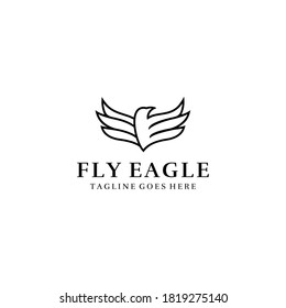 Creative illustration luxury Modern Eagle Logo Vector icon template