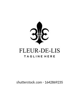 Creative Illustration Luxury Modern Fleur De Lis Logo Icon Vector Template