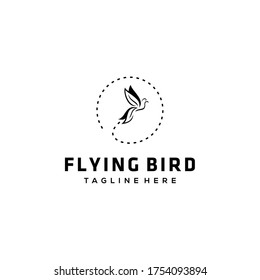 Creative illustration luxury modern flying bird logo template vector icon