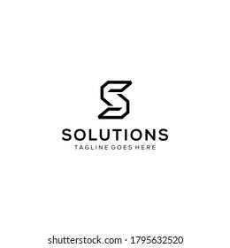 Creative Illustration luxury S sign monogram logo design template