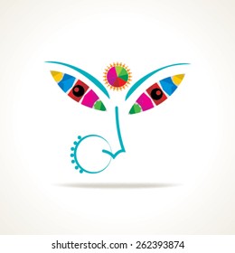 creative illustration of maa durga indian festival navratra 
