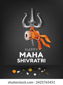 creative illustration of maha shivratri social media post template