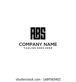  Creative Illustration modern A,B,S sign geometric logo design template