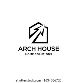 Creative illustration modern arch house logo icon vector template