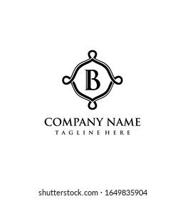 Creative Illustration modern B sign luxury logo design template