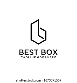 Creative Illustration modern B sign geometric logo design template