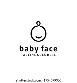 Icône de modèle de création de silhouette moderne pour bébé