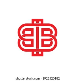 Creative illustration modern B,B sign geometric logo design template