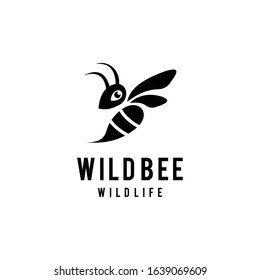 Creative illustration modern bee insect sign logo template