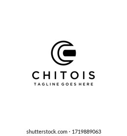 Creative Illustration modern C sign geometric logo design template