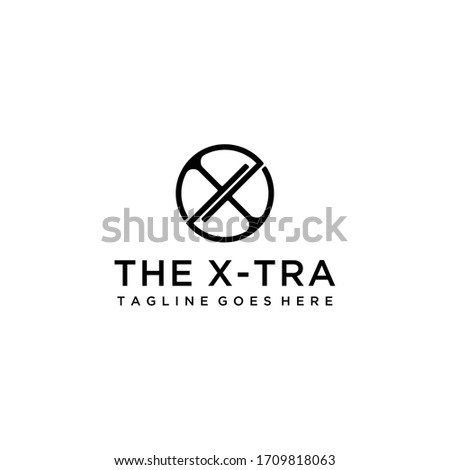 Creative Illustration modern circle X sign geometric logo design template