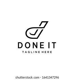 Creative Illustration modern D sign  logo design template