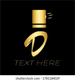elegantes iniciales logo de perfume D