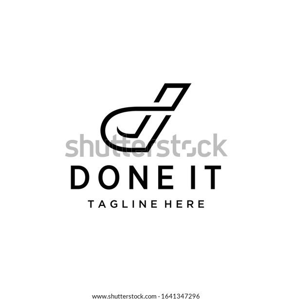 Creative Illustration Modern D Sign Logo Stock Vector (Royalty Free