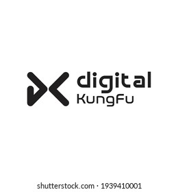  Ilustración creativa plantilla moderna de diseño de logotipo geométrico de signo D,K