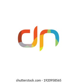 Creative illustration modern D,N sign geometric logo design template